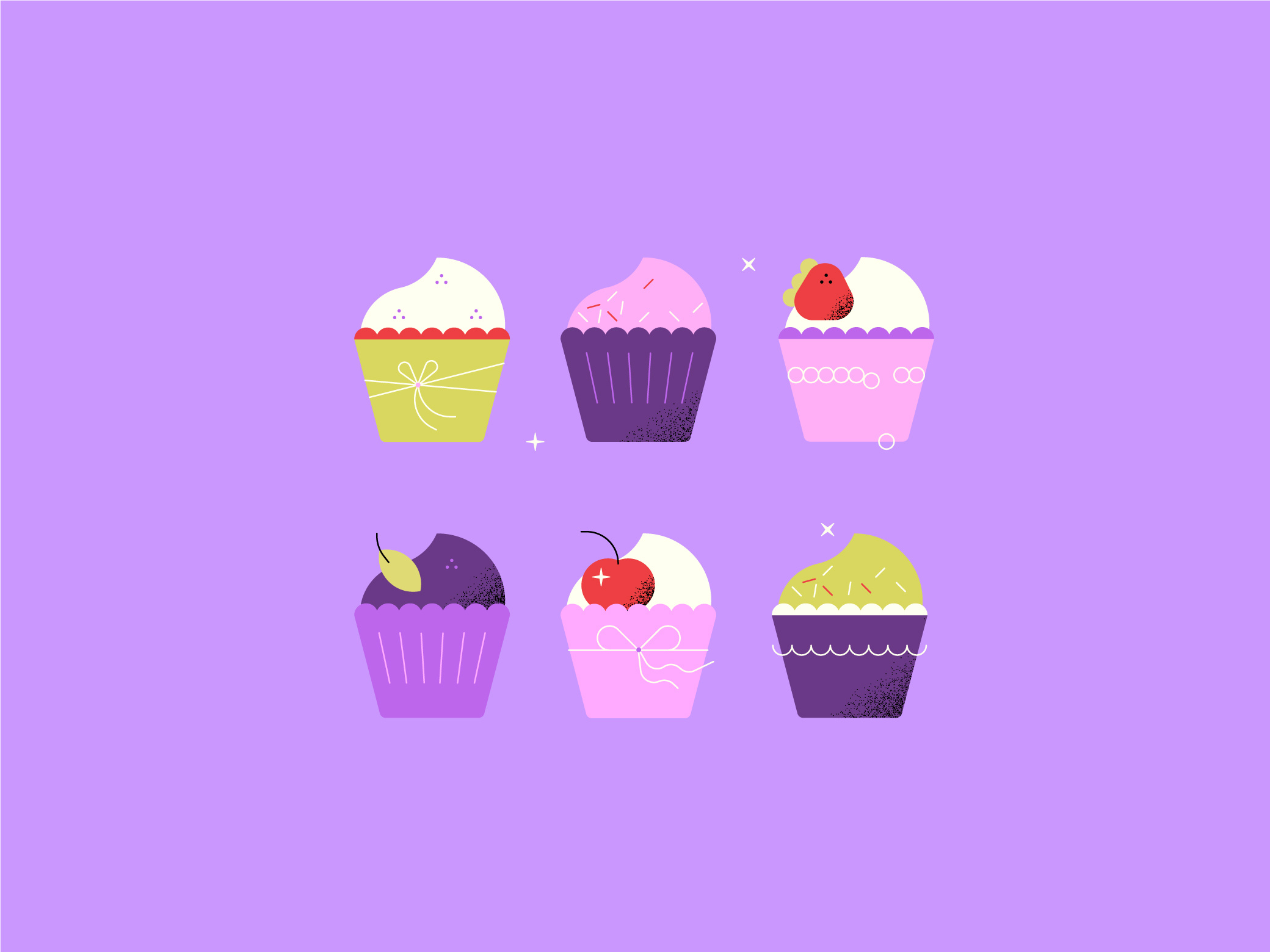 Sweet Cupcakes brand branding cafe design logo packaging pattern sweets