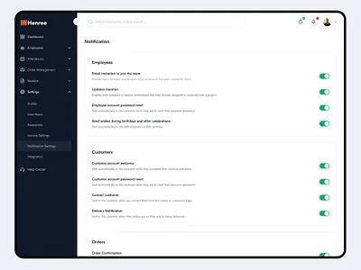 Notifications Settings Dashboard dashboard dashboard ui design ui ui ux ux
