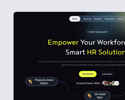 "Empower Your Workforce with Smart HR employeeengagement hrtech humanresources landingpagedesign ui ux webdesign workflowoptimization