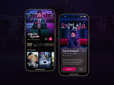 Squid Game Theme - Ott Streaming App Design branding design dribbble best shot figma gaming gaming app graphic design illustration logo ottapp ottappdesign ottstreamingapp squid game 2 squidgame squidgameapp squidgamedesign ui ux vector