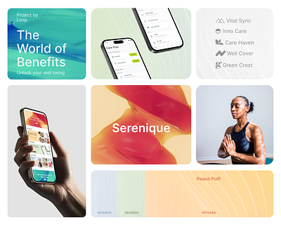 Serenique app branding design typography ui ux web design