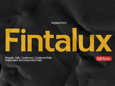Fintalux Sans Serif Variable branding font font sans modern typeface variable versatile typeface