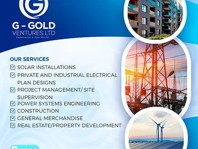 G-GOLD Ventures LTD blue brand branding business design designer designs engineer engineering flyer gradients graphic design logo photoshop posters services social media