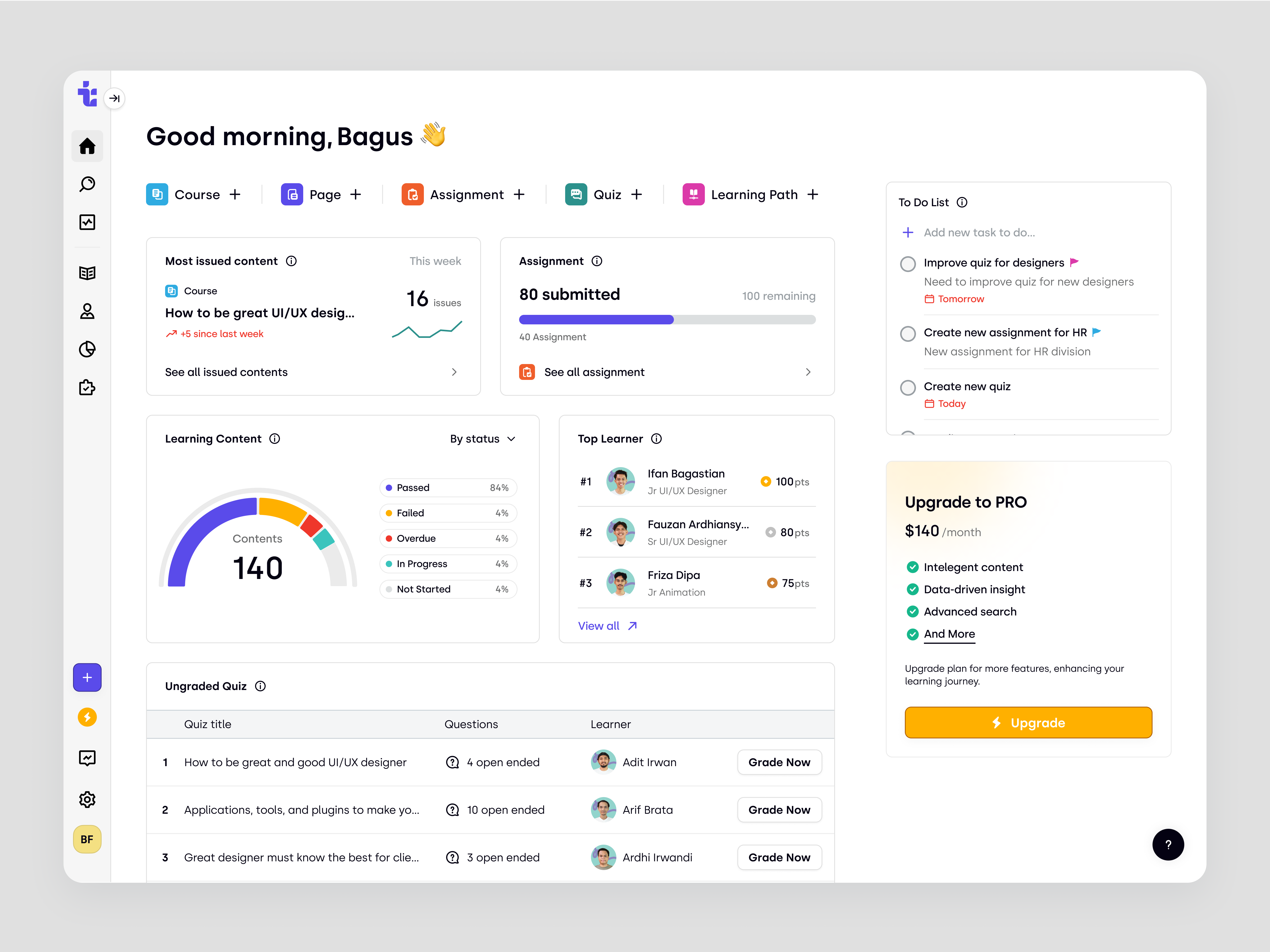 Trenning - Admin Dashboard for SaaS Learning Management System admin course dashboard education education platform learning management system learning path lms management product design saas saas design student team training ui ux web app web design