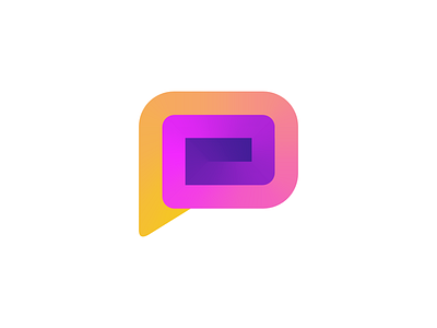 Logo Design for Ai Assistant (Unused for Sale) app bold branding chat colors colourful for sale unused buy gradient graphic design letter mark logo maze messenger mihai dolganiuc design modern p path talk vibrant