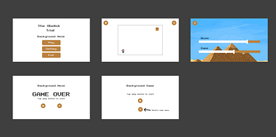 Main Menu Game The Obelisk trial application design branding desain illustration ui ux vector