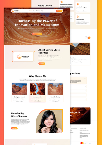 Vortex Cliffs Ventures Landing Page aesthetics clarity clean conversions design digital growth engagement functionality innovation landing page mobile friendly modern navigation performance responsive typography usability user experience (ux) visual design vortex cliffs ventures