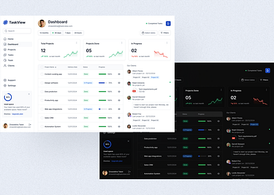 TaskView Dashboard dashboard erp mobile app] saas ui ui ux ux web web design