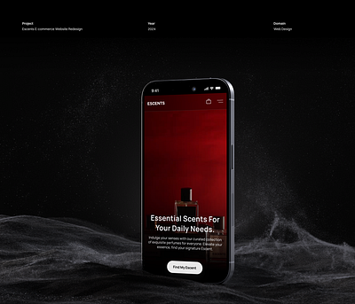 Escents Website Redesign app design graphic design illustration perfume responsive typography ui uiux ux ux design vector web design website