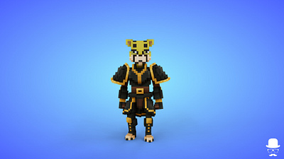 Cheetah Knight Voxel Character - 3D Lowpoly Fantasy Creature 3d 3d character 3d model animal cartoon cat character cheetah creature fantasy game art game asset godot humanoid lowpoly magicavoxel unity3d unrealengine voxedit voxel art