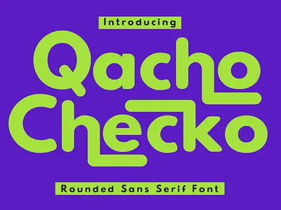 Qacho Checko Rounded Sans Serif Font handmade beauty modern font sans serif font summer font typeface valentine font