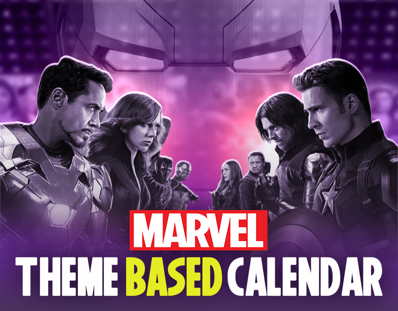 Marvel Hero's Theme Based Calendar Design 2025 calendar art attractive design calendar design comic art creative designs heros calendar marvel calendar marvel fans marvel theme marveldesign superhero art