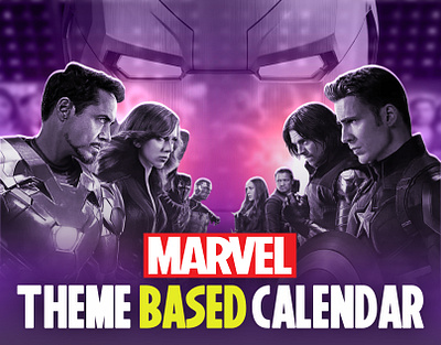 Marvel Hero's Theme Based Calendar Design 2025 calendar art attractive design calendar design comic art creative designs heros calendar marvel calendar marvel fans marvel theme marveldesign superhero art