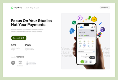 Pay4me Heropage app design product product design ui ux