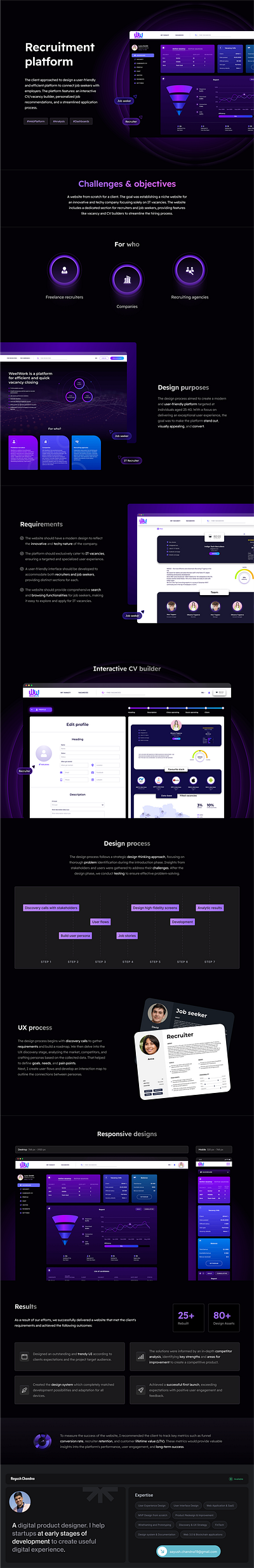 Recruitment platform graphic design uiux design