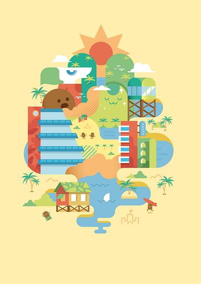 Little Summer artwork design digital art editorial illustration series vector