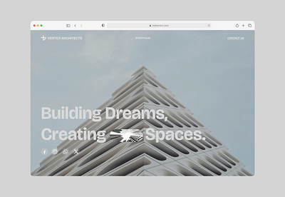 Architect portfolio Website portfolio ui ui desing ux webdesign website