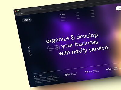 Nexify - Web Design Concept for SaaS branding creativedesign. ui uiux webdesign