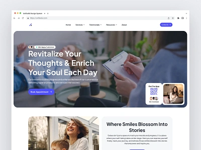 Medical or Therapies - Landing page design digital business landing page layouts light medical services theraphy ui ui design uiux unified ui unifiedui user experience ux website