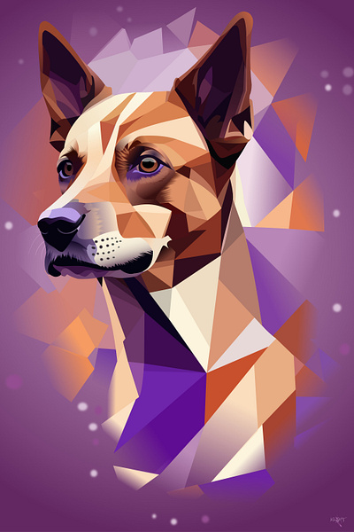 Abstract Dog graphic design