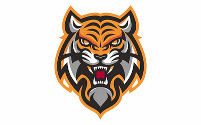 Tiger logo emblem vector design hunting