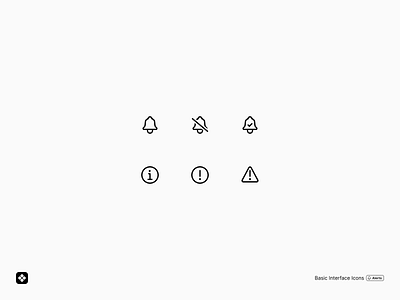 Alarm icons for FactoryUI alarm design icons interface line symbols ui ux