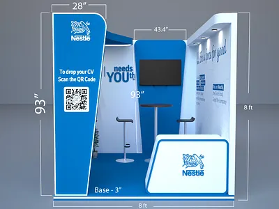Nestle Youth Program Stall Design 3d 3d modeling animation branding exhibition stand graphic design logo motion graphics stall design stand design ui