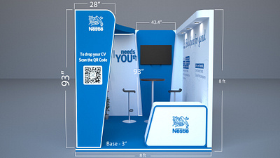 Nestle Youth Program Stall Design 3d 3d modeling animation branding exhibition stand graphic design logo motion graphics stall design stand design ui