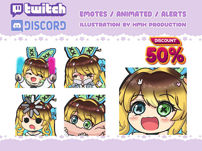 custom emotes for streamers chibi cute discord emoji emotes twitch youtube