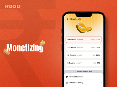 Monetizing an Anonymous Social Media App (Hood App) app design figma monetizing money product design social media app ui