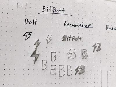 Logo Sketch bolt brainstorming branding concept design idea lettering logo minimal modern moodboard sketch sketching thunder