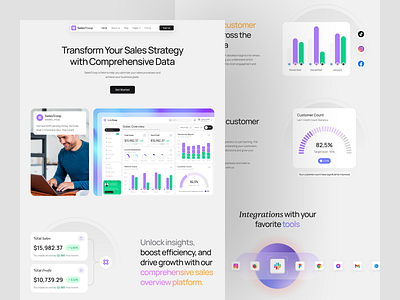 Sales Management Saas Website -Salestroop clean crm design landing page saas saas landing page saas website sales trending web uiux web web design website