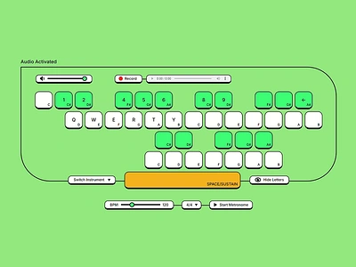 3 Octave Virtual Instrument ai code dribble figma graphic design inspiration instrument keyboard music music logo piano sound ui user interface uxui website website concept website design