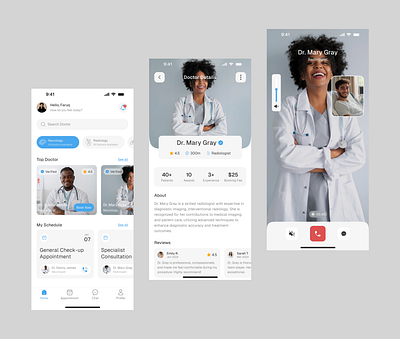 Book Doctor Appointment App app doctor health mobile app ui uiux ux