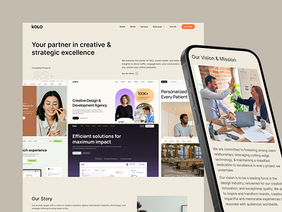 Kolo - Portfolio & Agency Website Template agency hero agency landing agency landing page agency website builtwithtemplate business consultants creative creative agency development company freelancers it company madeinwebflow madewithwebflow marketing portfolio startup studio technology webflow