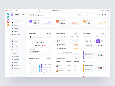 Franfer - HR Management Web App dashboard dashboard ui hr dashboard hr management hr management dashboard management dashboard ui ui design ui kit uikit uiux web app web app ui web app ui kit web application web design