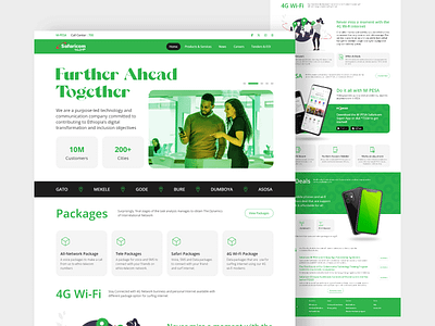 Safaricom Ethiopia landing page Redesign landing page ui ui design uiux ux design