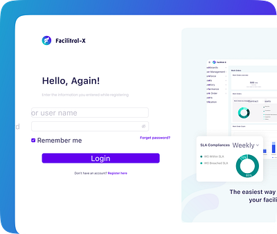 Facilitrol-x dashboard design ui ux