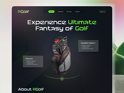 Golf E-Commerce Landing Page business designer figma football game golf golfer landing page modern pga sports ui uiux ux website