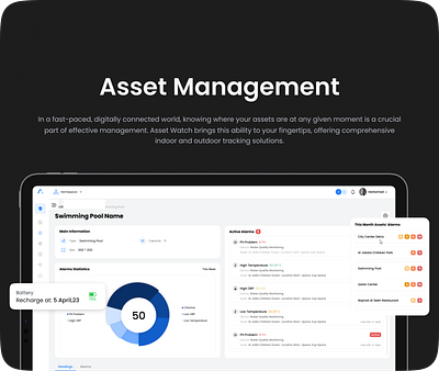 Asset Management dashboard product design ui ux