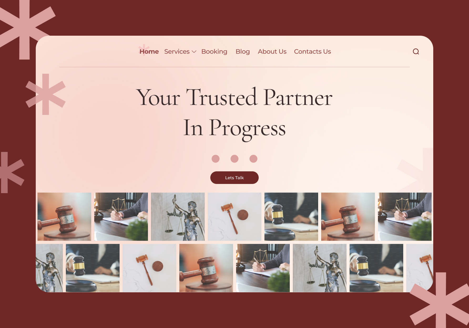 Law firm Web Design 2024 2025 animation app blog booking burgundy button hot lawfirm lawyer minimal money services technology trend ui ux viral website