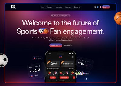 Fan Rating Web 3.0 | Hero section | Sports betting betting sites crypto nft prop firm sports sports betting app sports prop firm web 3 web 3.0