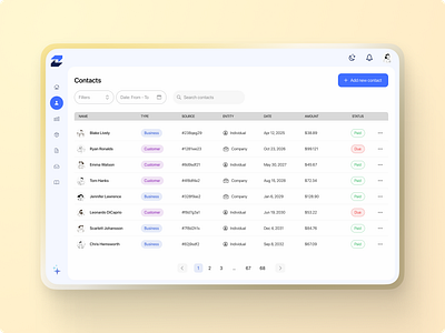 Contraaa: Effortless CRM Software crm customer relationship design figma filtering product design saas ui uiux