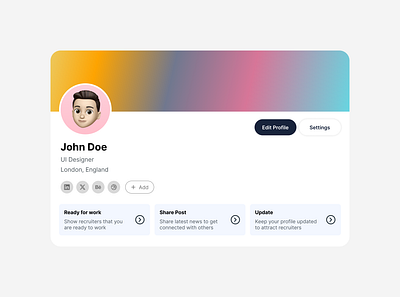 Profile Page ui