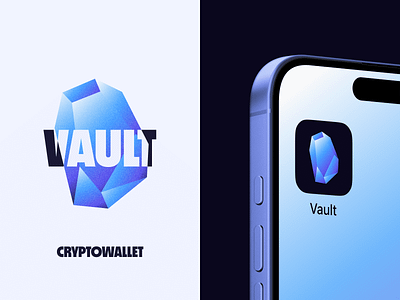 Vault - Crypto wallet app logo app app icon design branding crypto icon ios logo vault wallet