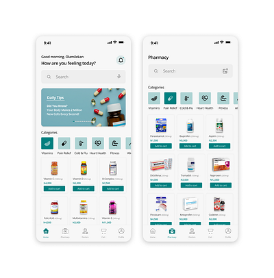 Pharmacy App ui