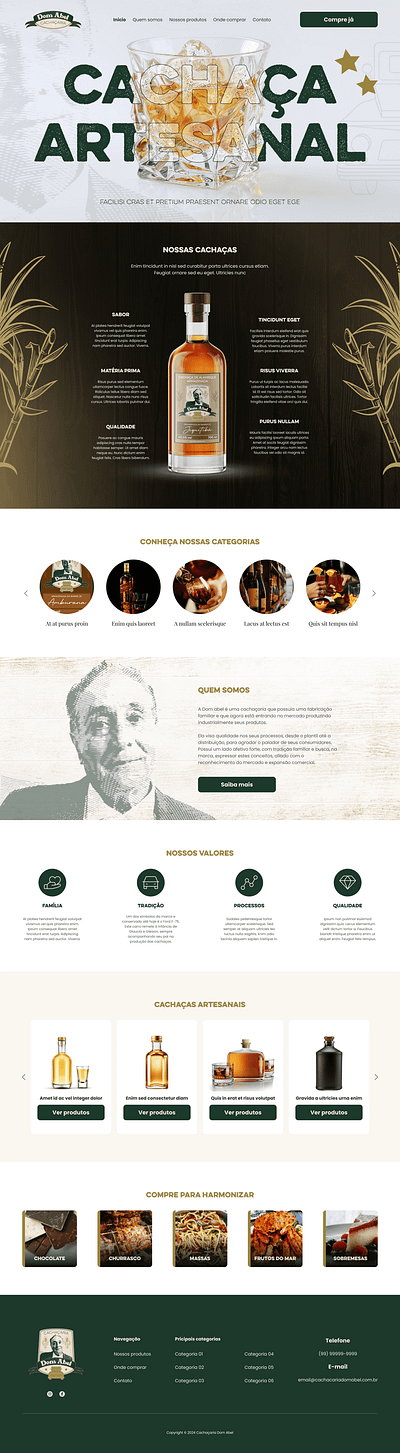 Website - Cachaçaria Dom Abel design ecommerce graphic design ui ux web design website