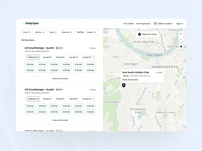 Web design for a healthcare marketplace of labs application branding clean design desktop health healthcare labs marketplace ui ux web