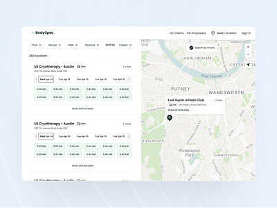 Web design for a healthcare marketplace of labs application branding clean design desktop health healthcare labs marketplace ui ux web