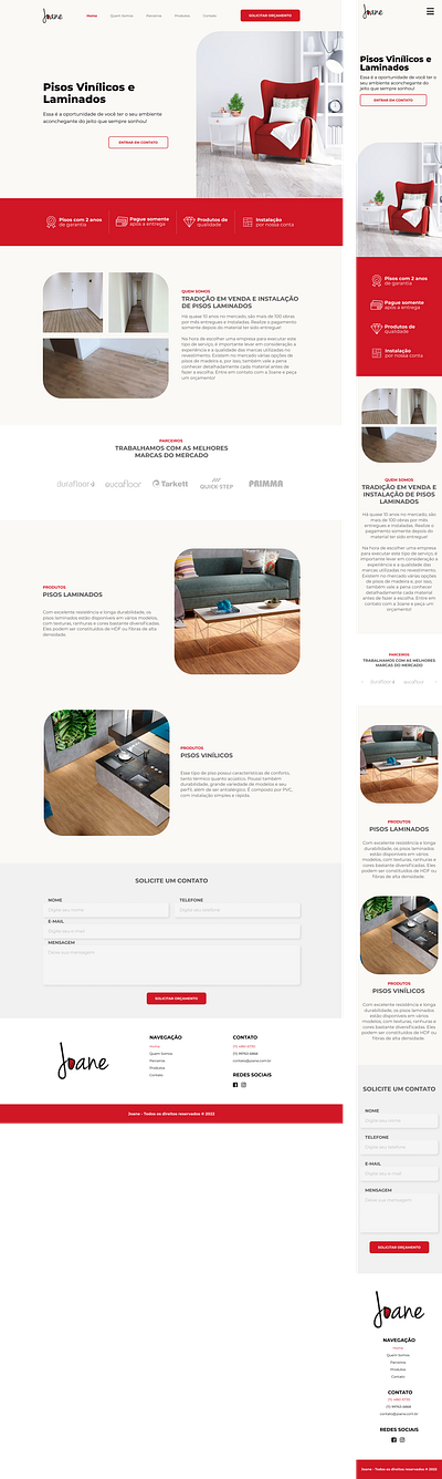Website - Joane Acabamentos branding design graphic design marketing ui ux web design website website design